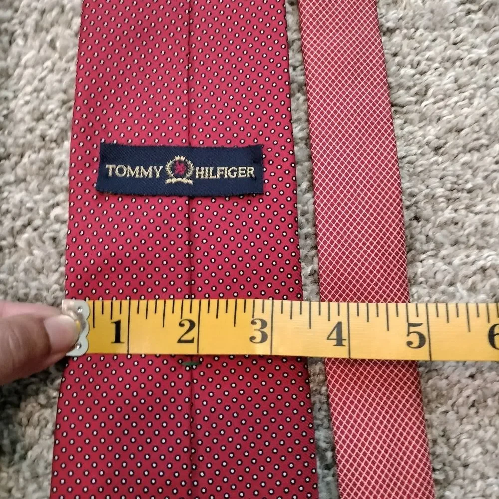 Vintage 2-Pack Tommy Hilfiger Silk Red and Gold Men's Ties